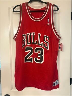 Champion Red Chicago Bulls #23 Basketball Jersey
